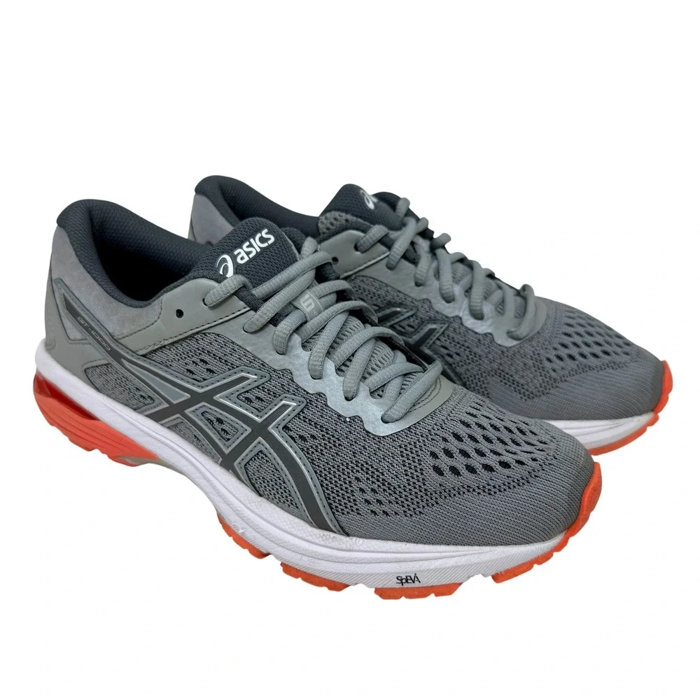 Asics GT-1000 6 Women's Size 8.5 Running Shoes Grey Orange Stability T7A9N - Picture 8 of 16